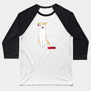 Swinging Cherry Cat Baseball T-Shirt